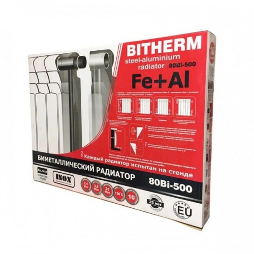 Біметалевий радіатор опалення BITHERM 50080 1 секція Біметалевий радіатор опалення BITHERM 50080 1 секція