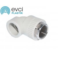 Коліно кут під ключ PP-R Evci Plastik з ВР 501 12