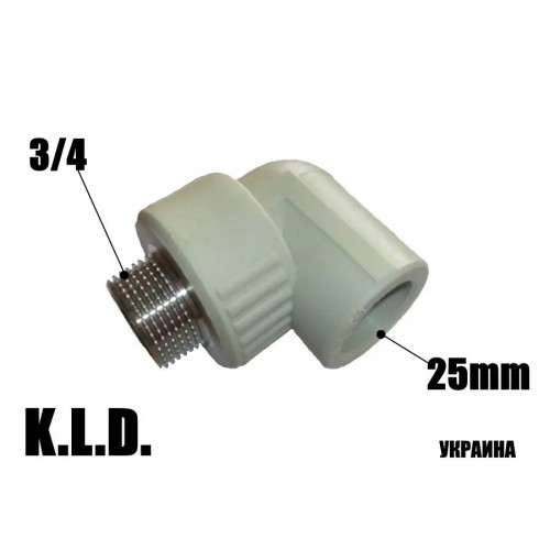 Коліно кут PPR KLD с ЗР 2534 Коліно кут PPR KLD с ЗР 2534