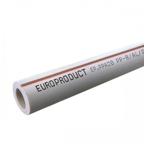 Труба EUROPRODUCT PPR Композит Алюміній 40x67 20 муп Труба EUROPRODUCT PPR Композит Алюміній 40x67 20 муп