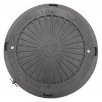 Люк легкий до 3 тонн із замком Чорний 740мм